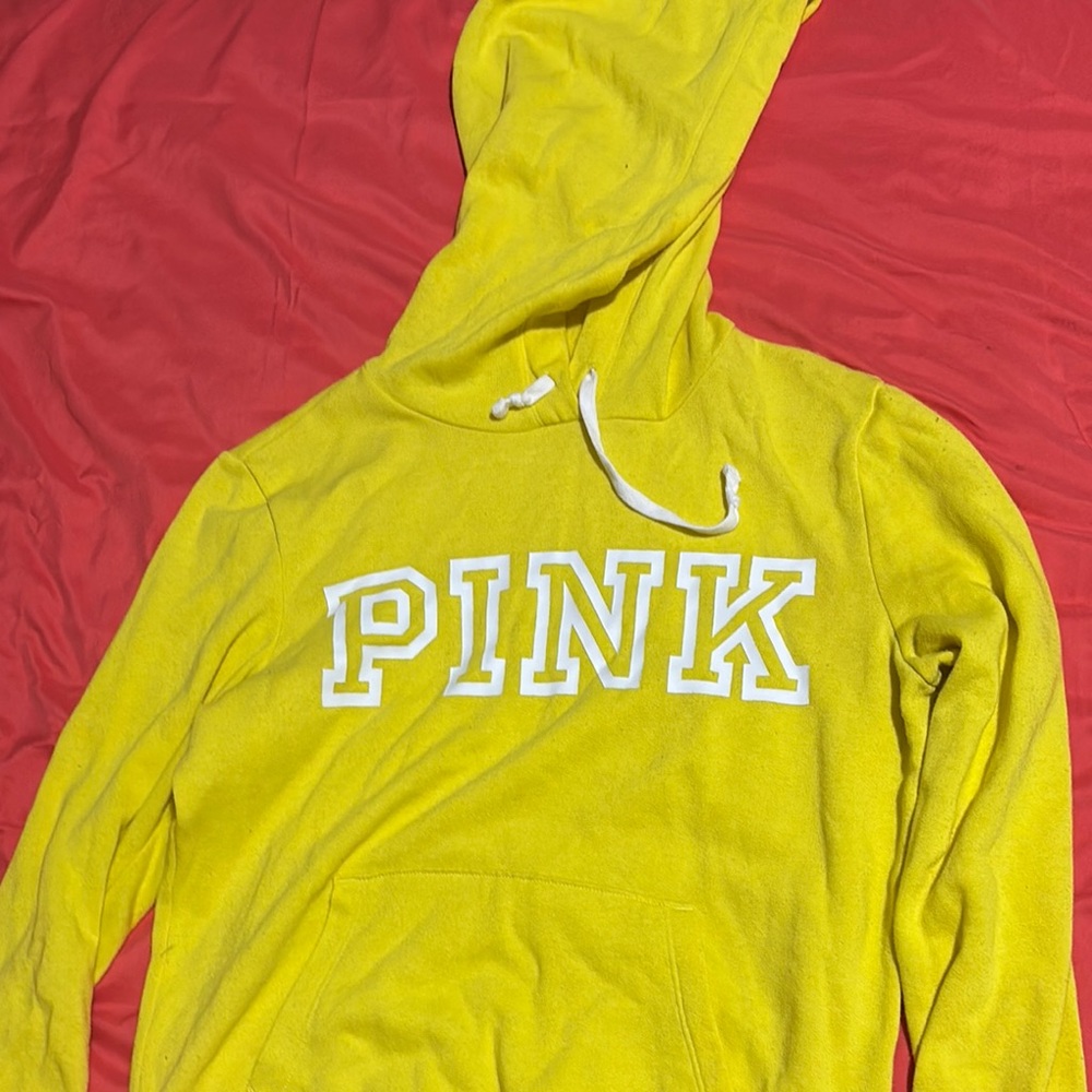 PINK Victoria's Secret Neon Yellow Sweater